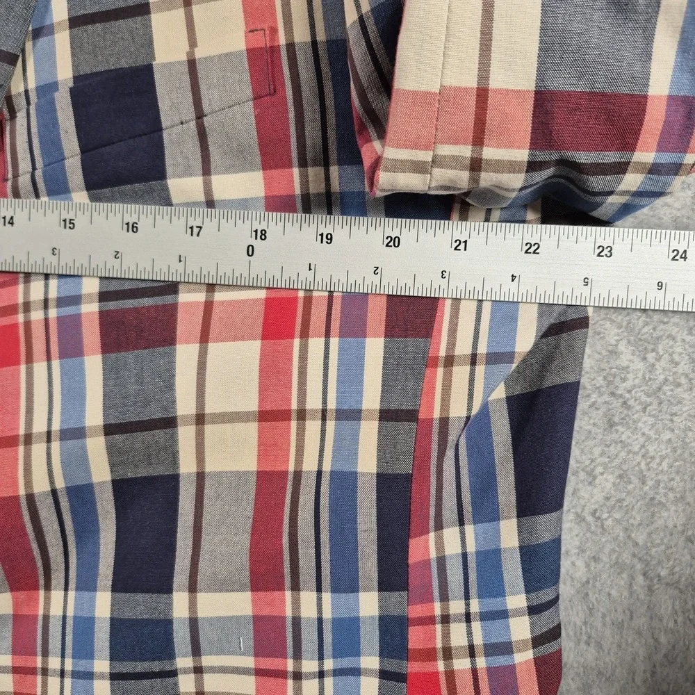 Tommy Hilfiger Mens Plaid 100% Cotton Multi-color 2 Btn Blazer Sport Coat 46R - Picture 3 of 10